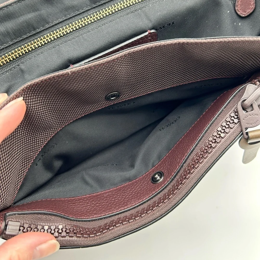 RARE Coach Brown Leather Manhattan Bike Bag